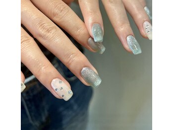 オマモリ ネイル 心斎橋店(omamori nail)/kirakira夏ネイル