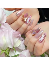 カズネイル(Kazu nail)/春ネイル　チョウ乗せ