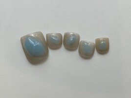 天然石風ぷっくりシンプル¥8500