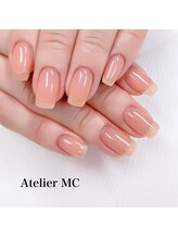 アトリエ エムシー 新富町(Atelier MC)/ワンカラーラメフレンチライン