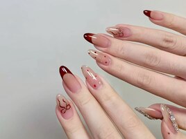 クリスマス/冬ネイル/ツイード