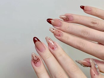 クリスマス/冬ネイル/ツイード