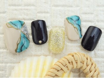 ネイルズガッシュ 武蔵小山店(NAILsGUSH)/*ニュアンスターコイズ*