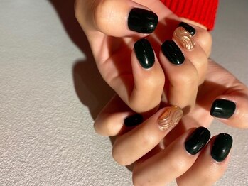 ビューティービースト フォー ネイルアンドアイラッシュ 松浜店(beauty:beast)/ブラック×うねうねミラー☆