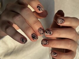 メンズネイル　大理石ニュアンス