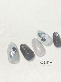 ニュアンス柄ネイル