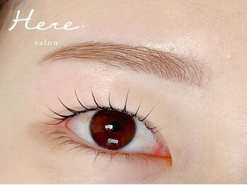 ヒア(Here.)の写真/1対1でしっかり向き合う"実力派オーナー施術"で見違える目元に◎初めての眉毛/まつげパーマもお任せあれ◎