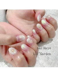 グラデフラワー×オーロラ