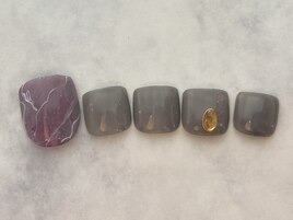 大理石アート風フットネイル