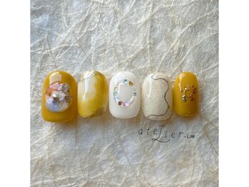 アトリエ プラス リム(atelier +LIM)/秋ネイル / マスタード