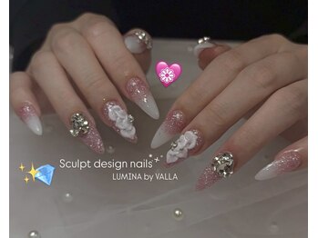 スカルプエンボス×ピンクカラー