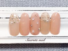 スエルテ ネイルサロン 北千住店/ちゅるんツイードネイル ¥8000