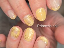プリンセスネイル(Princess nail)/イエローチェックリボン11700