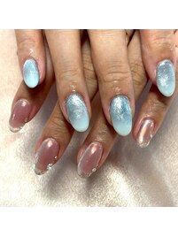 グラデーションネイル/アシメ