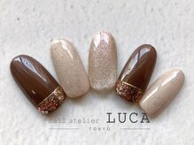 ネイルアトリエルカ(nail atelier LUCA)/W-306 マグネットブラウンネイル