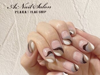 エーネイルサロン プラーカ本店(A-Nail Salon)/プッチ柄フレンチ