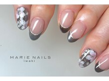 マリー ネイルズ いわきラトブ店(MARIE NAILS)/フレンチ　桜 8800円税込 0313d