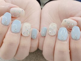 水色ネイル【池袋】