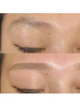 ミラ 渋谷(Eyebrow salon Mira)/角度を下げて並行眉山/担当Saika