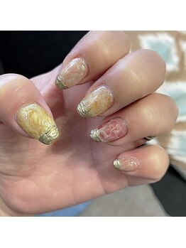 マーブルタイダイネイル