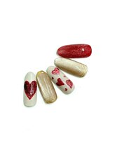 コルン/バレンタインネイル