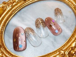オータムカラーマグネットネイル