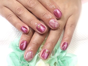 アンドシュシュネイル(&CHOU CHOU nail)/お客様ネイル プチアートA