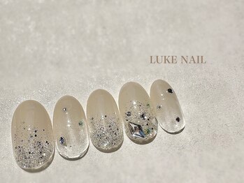 ルークネイル(LUKE NAIL)/キラキラビジュー大人ネイル