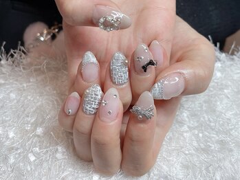 レアネイル 新宿(le'a nail)/グレーツイードデザイン