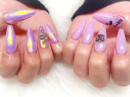 ヘビネイル/ストリートネイル/紫