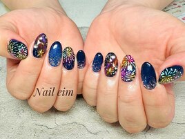 花火ネイル