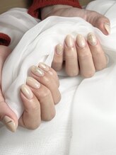 アンド 上石神井(And.)/ミラーアートの薔薇ネイル