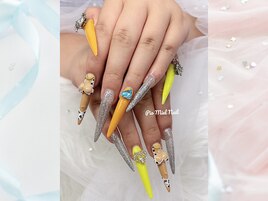ビビッドイエロー×シルバーラメ