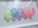クリアカラフルチェックネイル