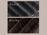 当店のマツエク(フラットラッシュ)は【Black/Brown】追加料金なしで選べます/