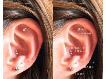 ビレイ(Birei)/シンプルな耳ツボジュエリー