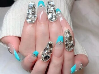 キャンディキャンディ(CANDY CANDY)の写真/【当店人気No.1！ジェル付替えオフ無料★アートつけ放題】持込み◎豊富なパーツで指先から夏を満喫♪