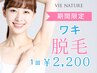 【期間限定】夏のワキ脱毛キャンペーン♪ツルすべ肌☆1回￥2200！