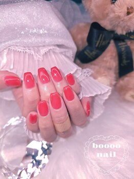 ブーネイル(boooo nail)/冬新作◇ピンクワンカラーネイル