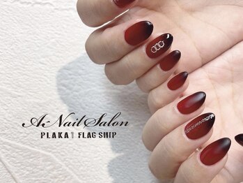 エーネイルサロン プラーカ本店(A-Nail Salon)/　レッド×ブラック