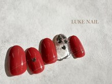 ルークネイル(LUKE NAIL)/バレンタインハートホロラメ