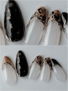 レイヴェンエーアール(Raven.AR)/変形フレンチ　レオパード