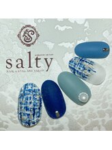 ネイルアンドアイラッシュサロン ソルティ 寺田町(salty)/ツィードネイル