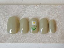 カラ ネイル 中津店(calla nail)/白いお花ネイル