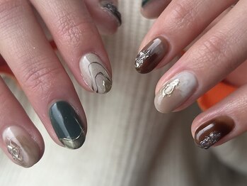 エソネイル(ae;so nail)の写真/季節のデザインやニュアンスもお任せ◇貸切サロンでゆったり相談。新規限定クーポンでお得に♪