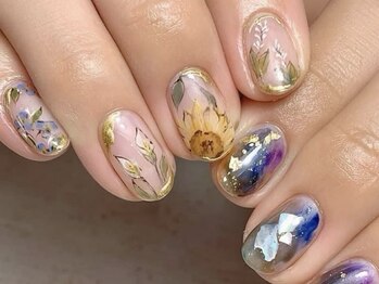 ランネイル 名古屋伏見(RANnail)/手描きフラワーネイル