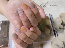 ブランネイル(blanc nail)/手書きフラワー*