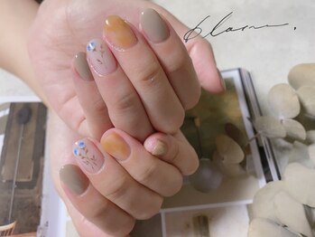 ブランネイル(blanc nail)/手書きフラワー*