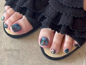 ネイル ドゥ 岡山駅前店(Nail Doux)/インクニュアンスフットネイル
