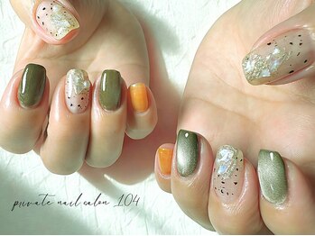 プライベートネイルサロン104 大濠(private nail salon 104)の写真/≪大濠公園すぐ≫季節やトレンドに合わせた豊富なデザイン♪あなたのお気に入りが見つかる定額ネイル★